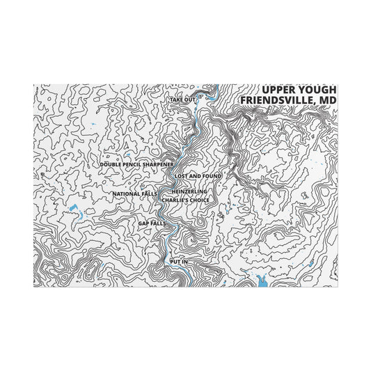 Upper Yough Topographic Poster